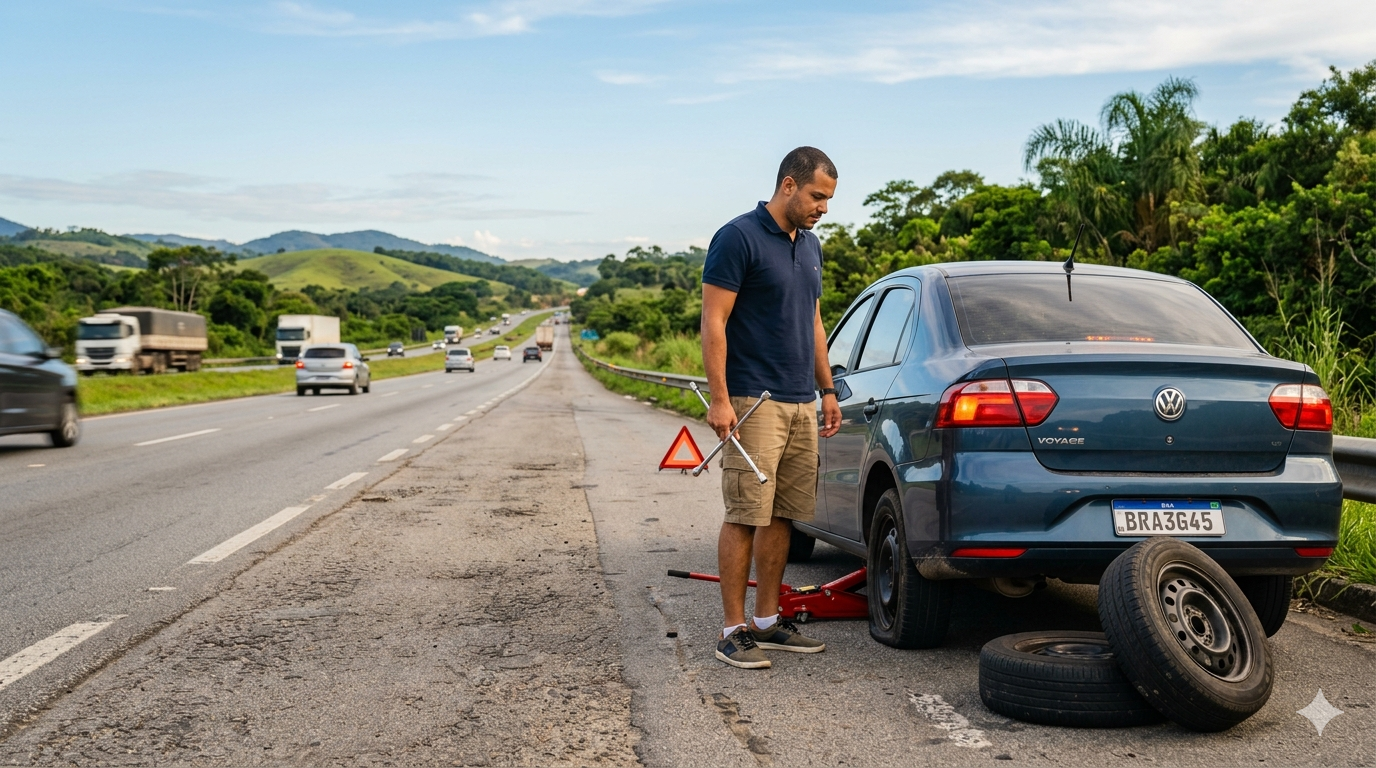 Pneu Furado: Quando Chamar o Guincho e o Que Fazer Antes