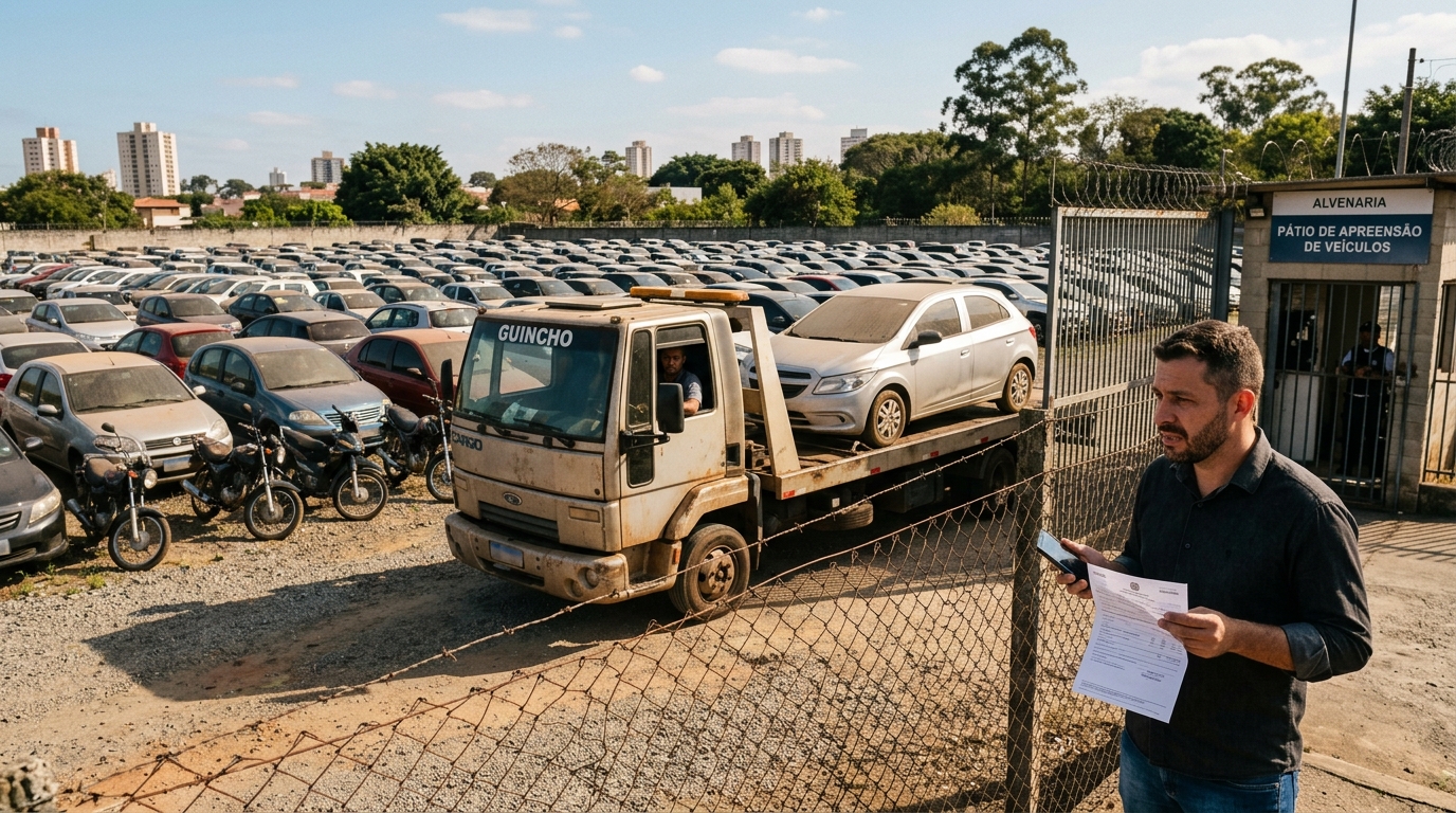 Diária do Pátio e Guincho do Detran 2026: Valores por Estado e Como Pagar Menos